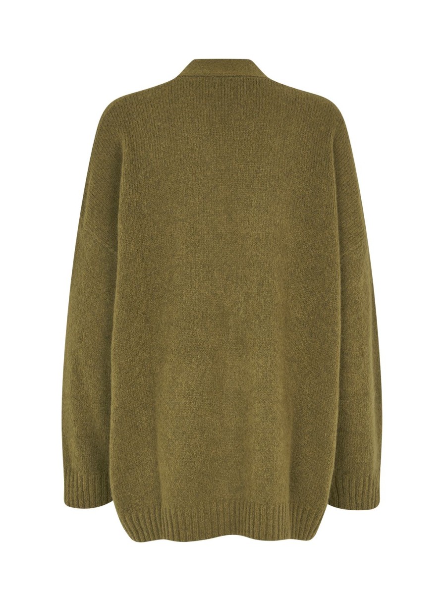 Mom Enula9 | Marley Alpaca Cardigan - Lizard Green