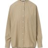 Mom Enula9 | Florentina Skjorte - Brown Stripe