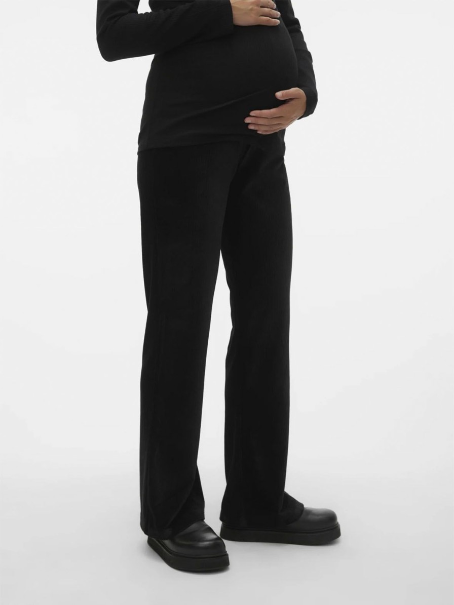 Mom Enula9 | Kamma Flare Leggings - Black Velvet