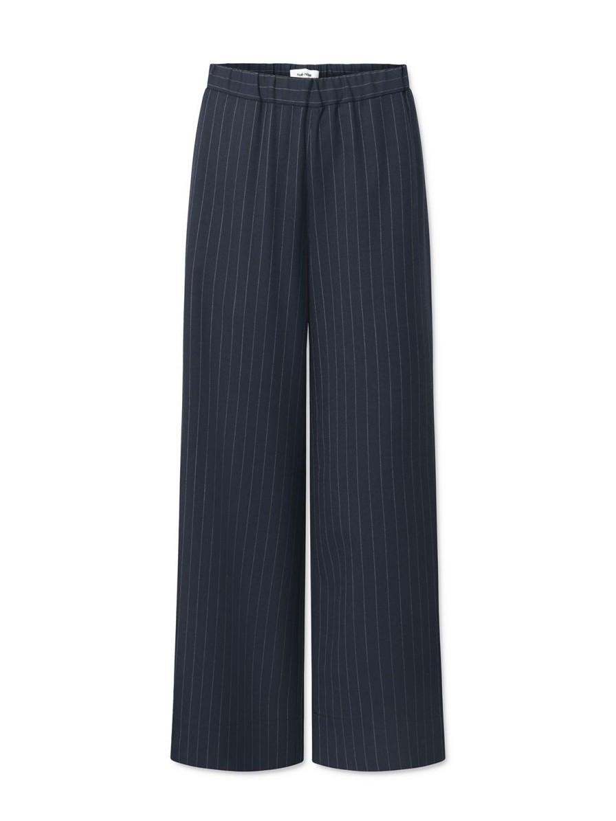 Mom Enula9 | Jefferson Pant - Navy Pinstripe
